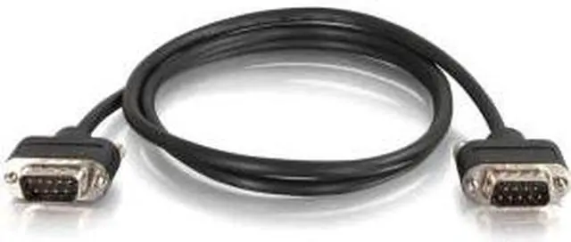 Alt view image 5 of 6 - C2G 52167 Serial RS232 DB9 Null Modem Cable with Low Profile Connectors M/M, In-Wall CMG-Rated, Black (10 Feet, 3.04 Meters)