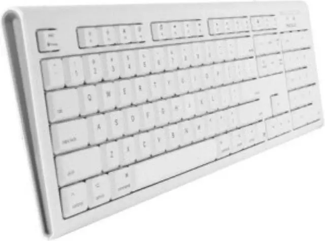 Alt view image 4 of 4 - Macally White 104 Key Full Size USB Keyboard for Mac