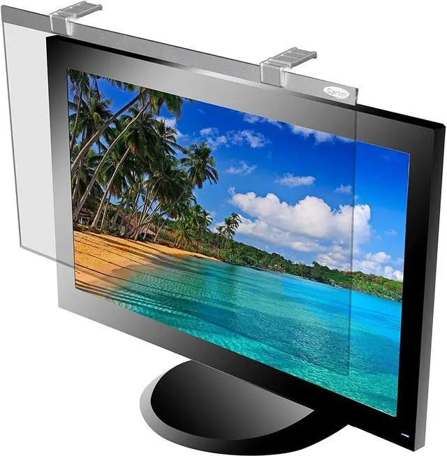 Alt view image 5 of 11 - Kantek LCD Protective Filter 24" Monitor Anitglare Silver LCD24W
