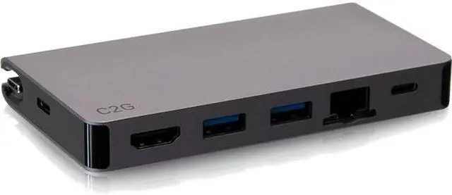 Alt view image 12 of 13 - C2G 54457 100W Multiport USB-C Travel Dock