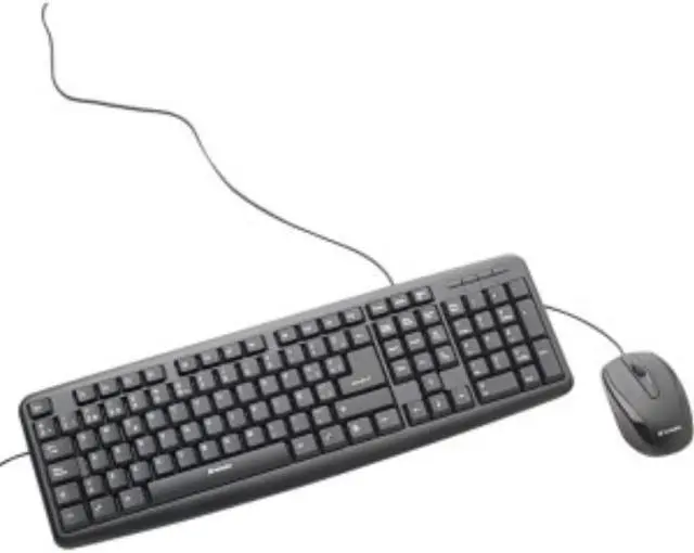 Alt view image 5 of 12 - Verbatim Slim Corded USB Keyboard and Mouse - Black (Spanish)