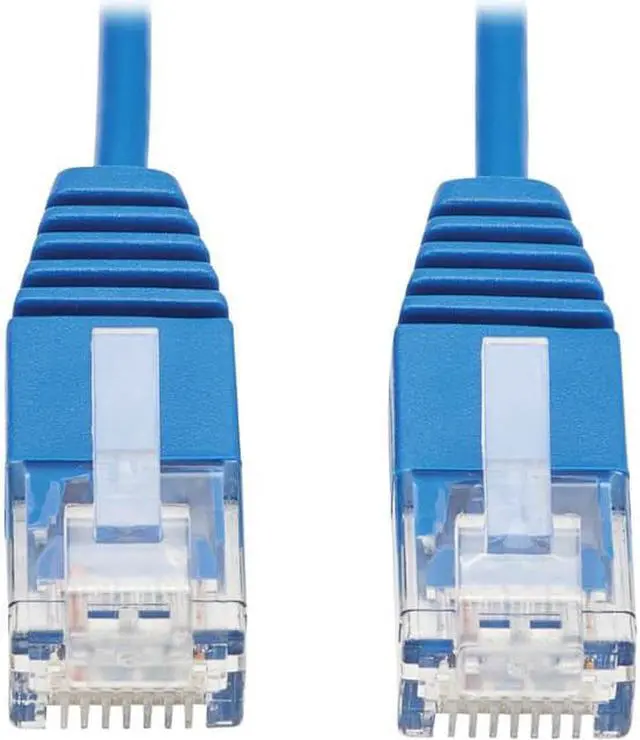 Alt view image 6 of 9 - Tripp Lite Cat6a 10G Certified Molded Ultra-Slim Utp Ethernet Cable (Rj45 M/M) Blue 3 Ft.