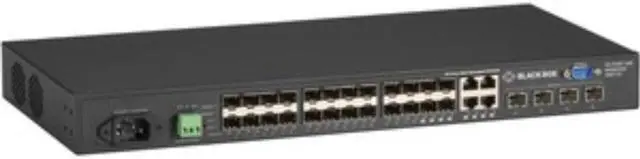 Alt view image 2 of 7 - Black Box Gigabit Managed Ethernet SFP Fiber Switch - 28-Port