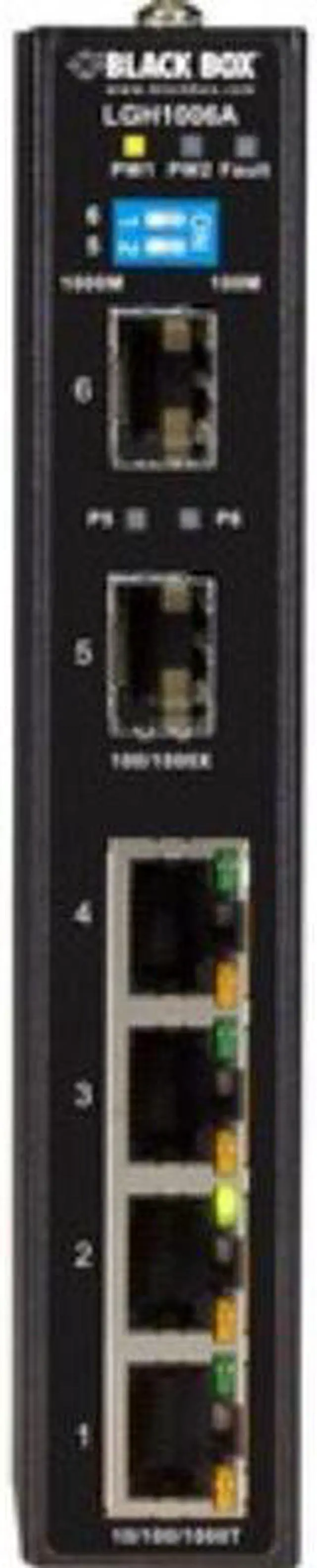 Alt view image 5 of 12 - BLACK BOX LGH1006A GIGABIT ETHERNET (1000-MBPS) EXTREME TEMPERATURE SWITCH - (4) 10/100/1000-MBPS C