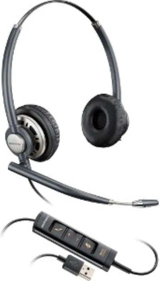 Alt view image 7 of 11 - Plantronics HW725 EncorePro Wired Headset - DA80 Included
