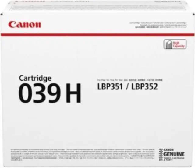 Alt view image 2 of 4 - Canon 039H Black High Yield Toner Cartridge (CNM0288C001AA)