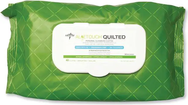Alt view image 3 of 8 - Medline MSC263625 Aloetouch Select Premium Personal Cleansing Wipes, 8 X 12, 48/Pack