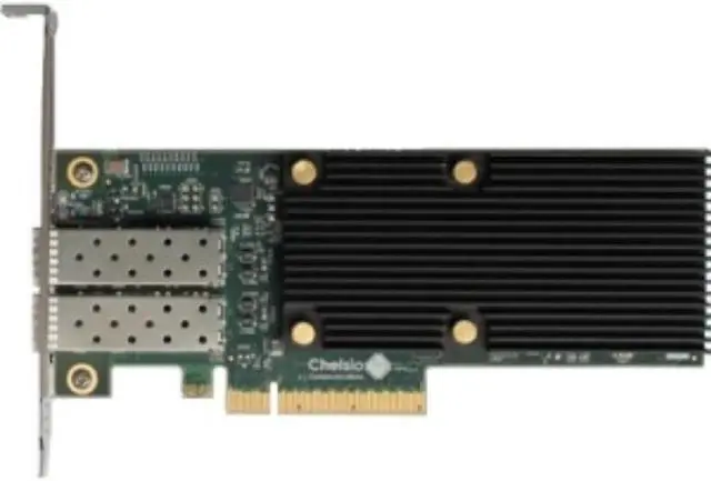 Alt view image 2 of 7 - Chelsio T520-CR Dual-Port 1/10 Gigabit Ethernet PCIe 3.0 x8 Unified Wire Adapter