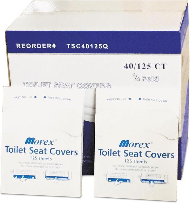 Quarter-Fold Toilet Seat Covers, 14.17 x 16.73, White, 5,000/Carton