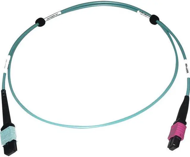 Main image of Tripp Lite 1m 400G Multimode 50/125 OM4 Fiber Optic Cable Aqua N846D01M24DAQ