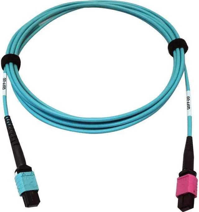 Main image of Tripp Lite 3m 400G Multimode 50/125 OM4 Fiber Optic Cable Aqua N846D03M24DAQ