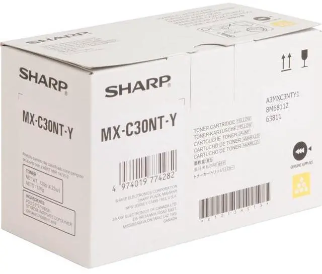 Alt view image 6 of 9 - Sharp MX-C30NTY Yellow Toner Cartridge