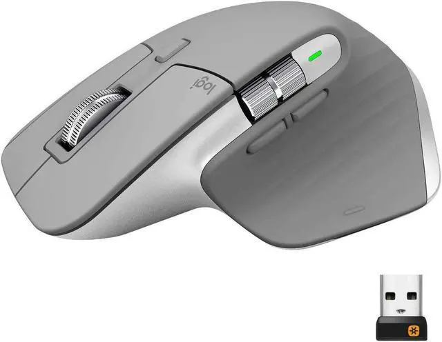 Alt view image 7 of 13 - Logitech MX Master 3 Advanced Wireless Mouse - Mid Grey