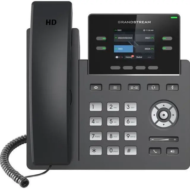 Alt view image 3 of 7 - Grandstream Grp2612 Ip Phone - Corded - Corded - Wall Mountable