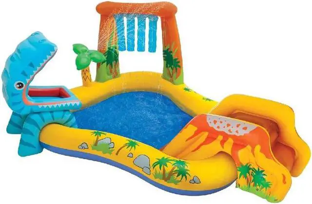 Alt view image 6 of 19 - Intex Dinosaur Play Center Inflatable Kiddie Pool