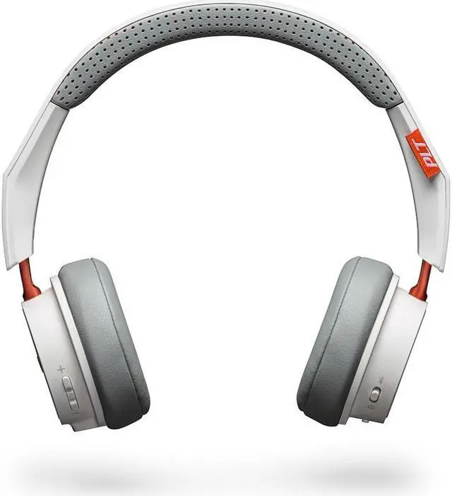 Alt view image 4 of 10 - Plantronics Backbeat 500 Series Bluetooth Wireless Headphones - White/Orange