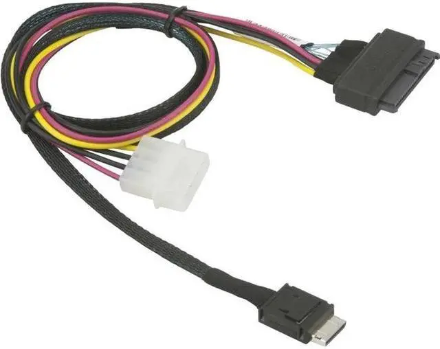 Alt view image 2 of 7 - Supermicro CBL-SAST-1011 75cm OCuLink to PCIE SFF-8639 U.2 with Power Cable