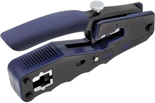 Main image of Tripp Lite by Eaton Crimping Tool w/ Cable Stripper for Pass-Through RJ45 Plugs