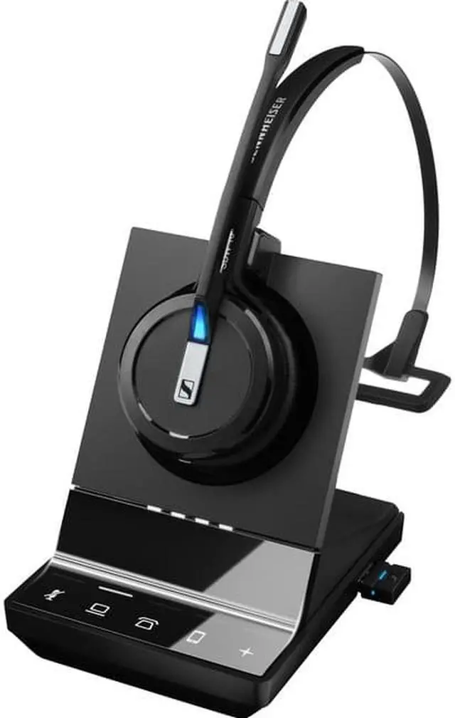 Alt view image 4 of 20 - EPOS IMPACT SDW 5016 1000621 Single-Sided Wireless DECT Headset for Desk Phone Softphone/PC& Mobile Phone Connection Dual Microphone Ultra Noise-Canceling, Black, 3 inches