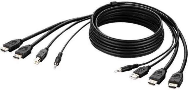 Main image of Belkin TAA DUAL HDMI/USB/AUD CBL, HDMI M/M; USB