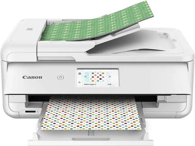 Alt view image 13 of 20 - Canon PIXMA TS9521C (2988C022) Duplex 4800 DPI x 1200 DPI Wireless/USB Color Inkjet The Crafter’s All-In-One Printer