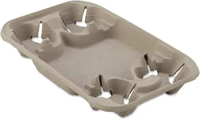 Main image of StrongHolder Molded Fiber Cup/Food Trays 8 oz to 44 oz 2 Cups Beige 100/Carton 20990