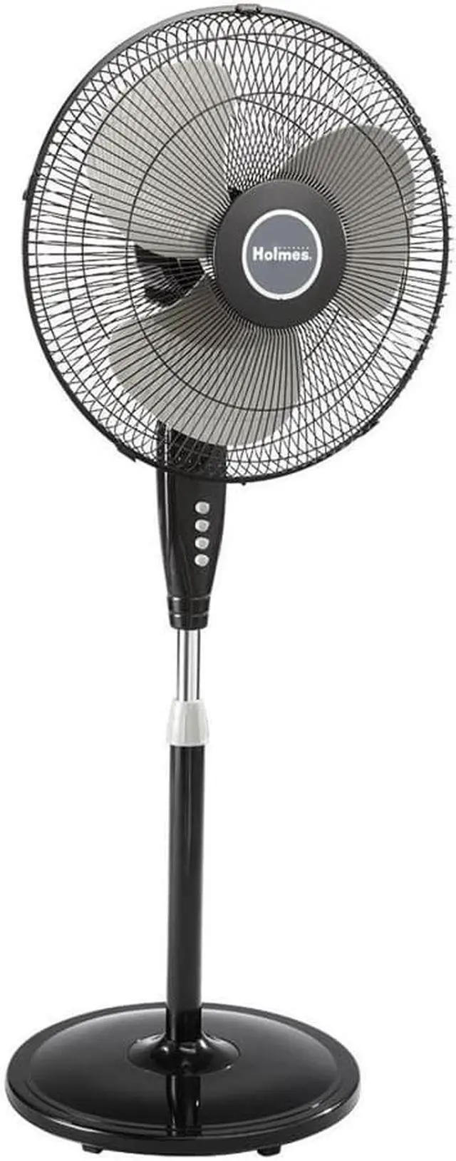 Alt view image 7 of 15 - Holmes Oscillating 16" Blade Whole Room Standing Fan Black 2115138