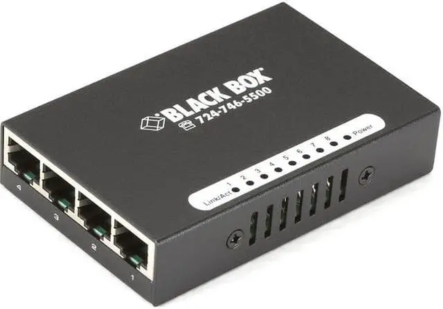 Alt view image 7 of 9 - Black Box USB-Powered 10/100 8-Port Switch