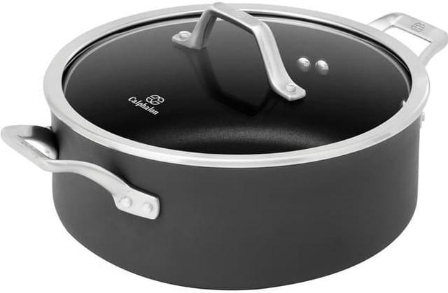 Alt view image 2 of 3 - Calphalon Signature 5 Quart Covered Dutch Oven |Hard Anodized Nonstick Pot, Black