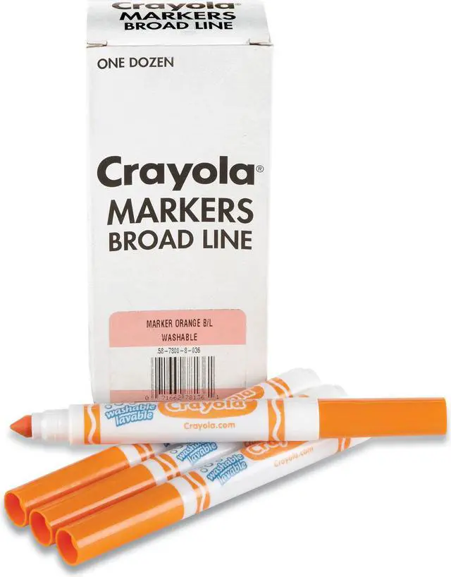 Alt view image 5 of 5 - Crayola Bulk Ultra-Clean Washable Markers, Conical Tip-Orange 58-7800-036