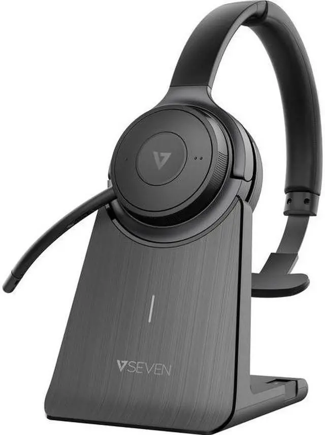 Alt view image 9 of 20 - V7 Wireless Mono Headset On Ear Gray/Black (HB605M)