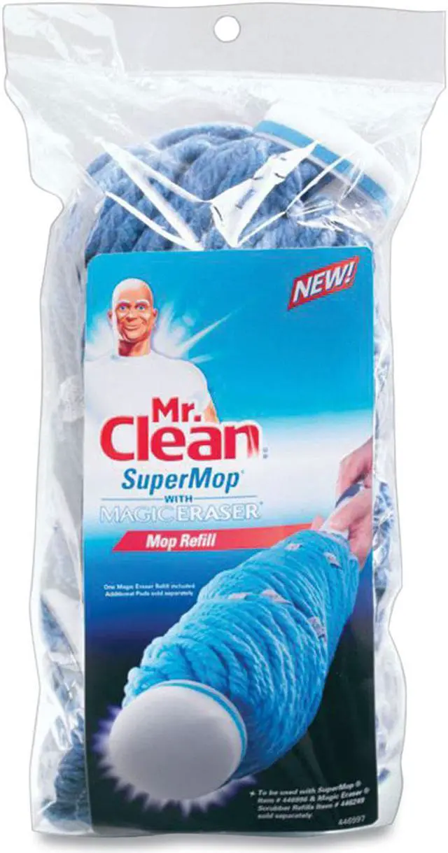 Alt view image 2 of 8 - Mr.Clean Mr. Clean Super Twist Mop Magic Eraser Cotton 446997