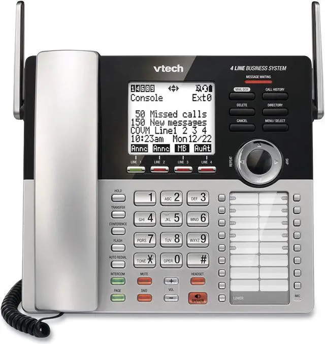 Alt view image 2 of 7 - vtech cm18445 main console - dect 6.0 4-line expandable small business office phone with answering system