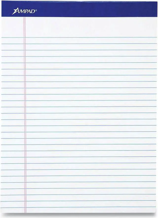 Alt view image 5 of 6 - Perforated Writing Pads Wide/Legal Rule 50 White 8.5 x 11.75 Sheets Dozen 20360