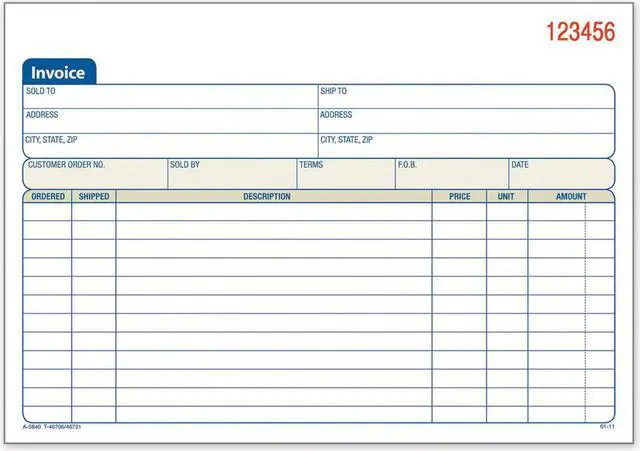 Alt view image 10 of 13 - Adams Carbonless Invoice Book