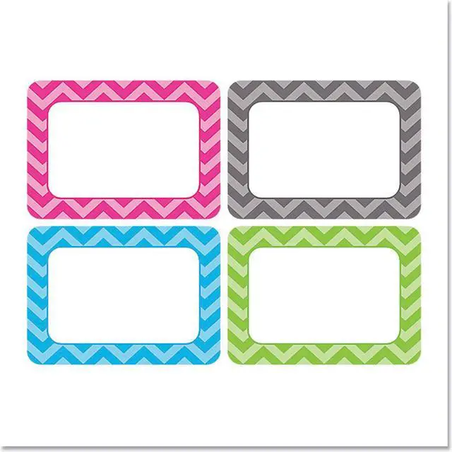 Alt view image 4 of 17 - Teacher Created Resources TCR5526 Chevron Name Tags - Multi Pack