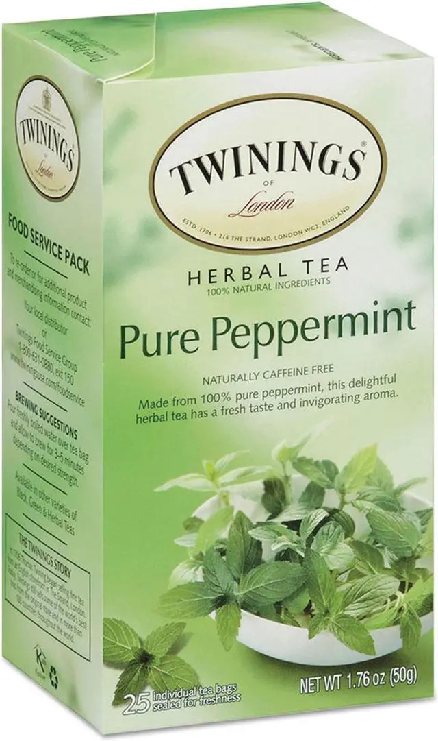 Alt view image 3 of 3 - Tea Bags Pure Peppermint 1.76 oz 25/Box TNA51724