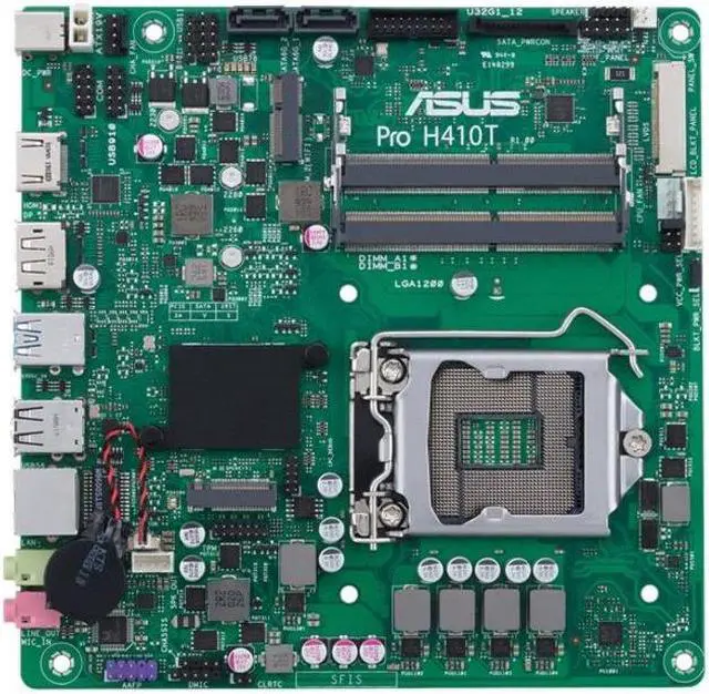 ハマリ Asus Pro H410T/CSM LGA-1200 DDR4 Mini ITX Desktop Motherboard