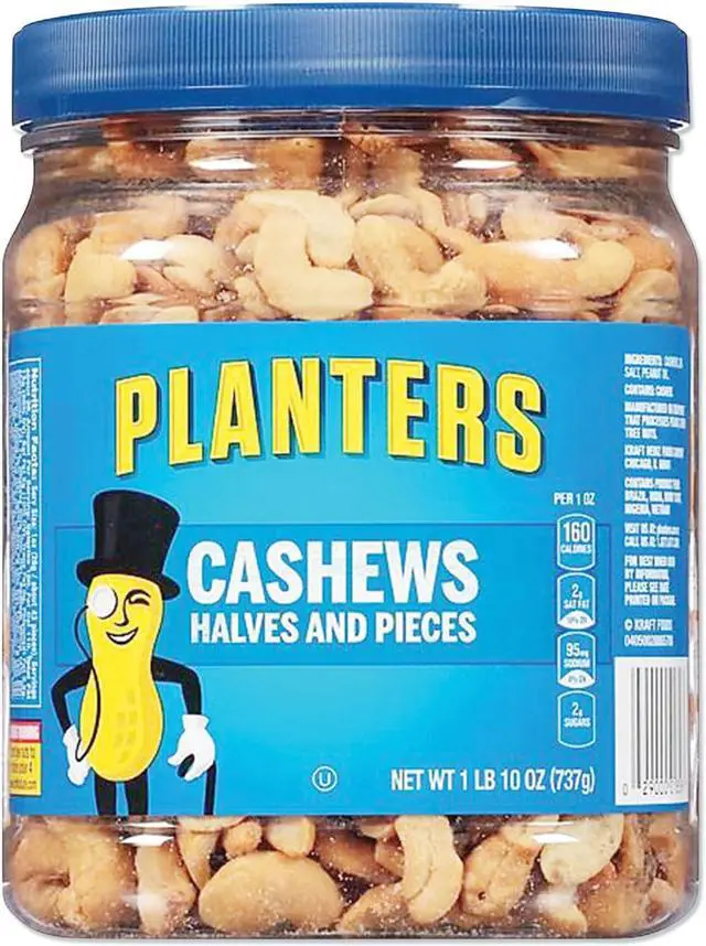 Alt view image 2 of 2 - Planters Halves & Pieces Cashews, 26 oz Jar