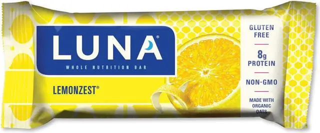 Alt view image 7 of 7 - Luna - Lemon Zest - Box - Clif Bar - 15 - Bar