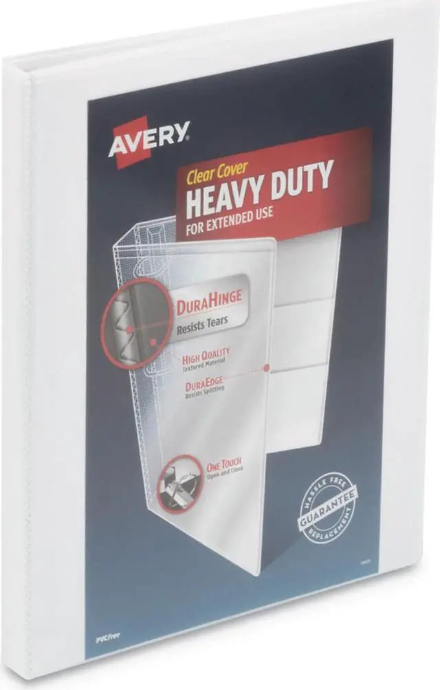 Alt view image 14 of 20 - Avery View Binder Heavy-duty Slant Ring 1/2" Cap Letter-size WE 79767