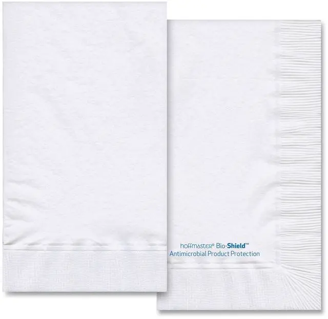 Main image of Bio-Shield Dinner Napkins 2-Ply 15 x 17 4.25 x 7.5 Folded White 1000/Carton 253267