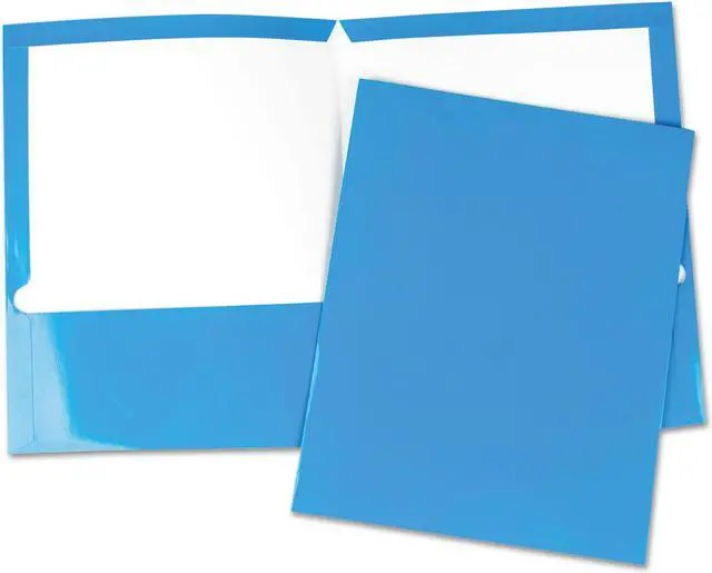 Alt view image 3 of 6 - Universal Laminated Two-Pocket Folder - UNV56419