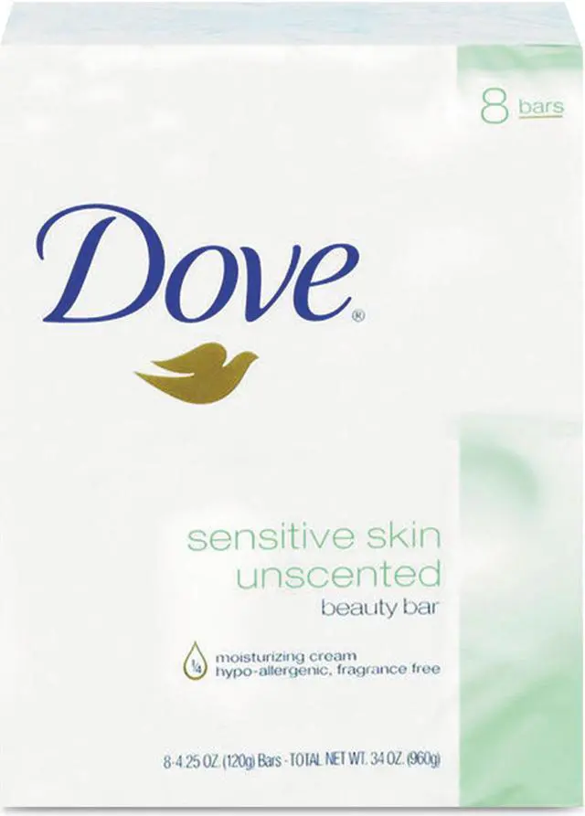 Alt view image 3 of 4 - DOVE CB613789 Body Soap, Fragrance Free, White, 4.25 oz, Hypoallergenic,