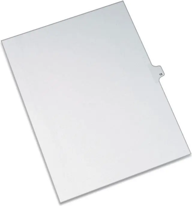Alt view image 4 of 8 - Avery 82211 Allstate-Style Legal Side Tab Divider, Title: 13, Letter, White, 25/Pack