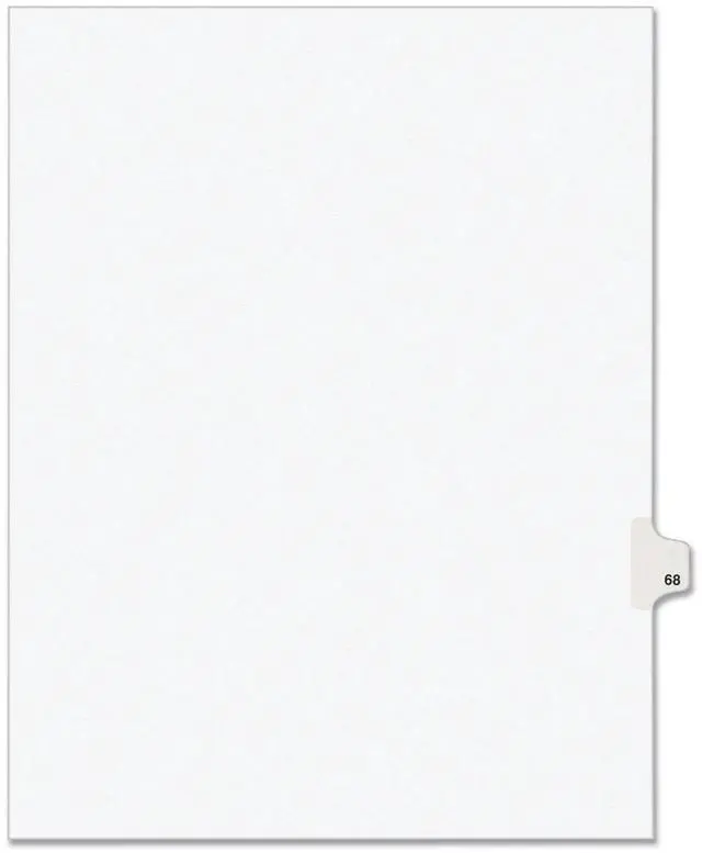 Alt view image 2 of 8 - Avery-Style Legal Exhibit Side Tab Divider Title: 68 Letter White 25/Pack 01068