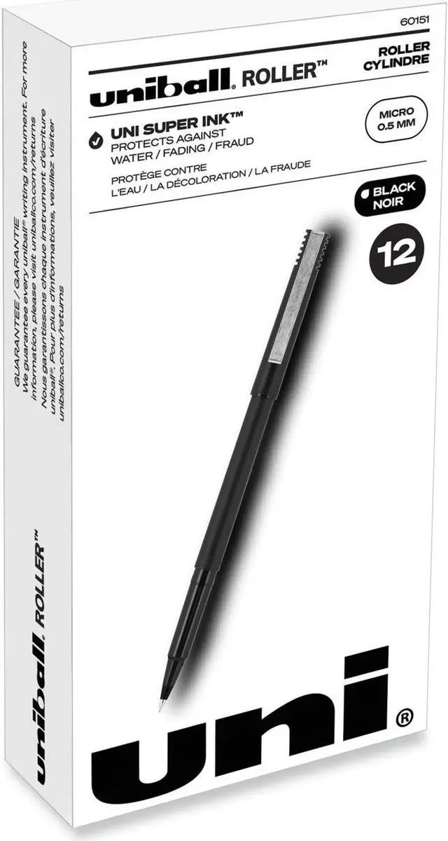 Alt view image 3 of 6 - uni-ball Roller Ball Stick Pen ,PEN,UNIBALL,MICRO,.5MM,BK