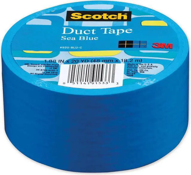 Alt view image 9 of 20 - 3m 20 Yards Sea Blue Duct Tape  920-BLU-C