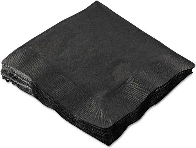 Alt view image 3 of 3 - Hoffmaster Embossed Beverage Napkins ,NAPKIN,BEV,9.5X9.5,2PL,BK