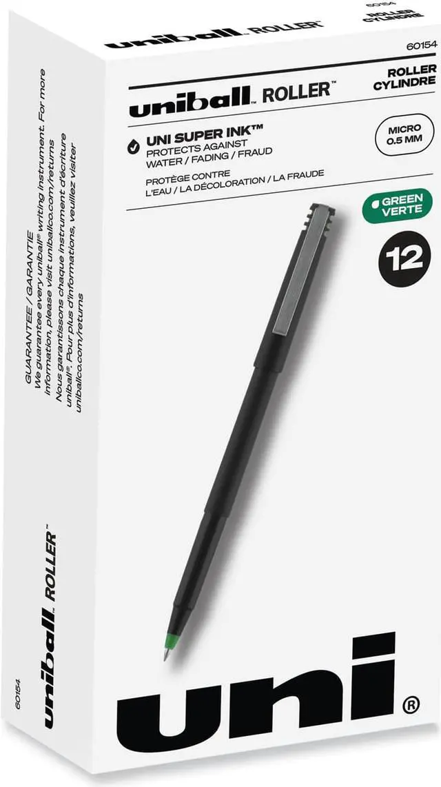 Alt view image 3 of 3 - uni-ball Roller Ball Stick Pen ,PEN,UNIBALL,MICRO,.5MM,GN